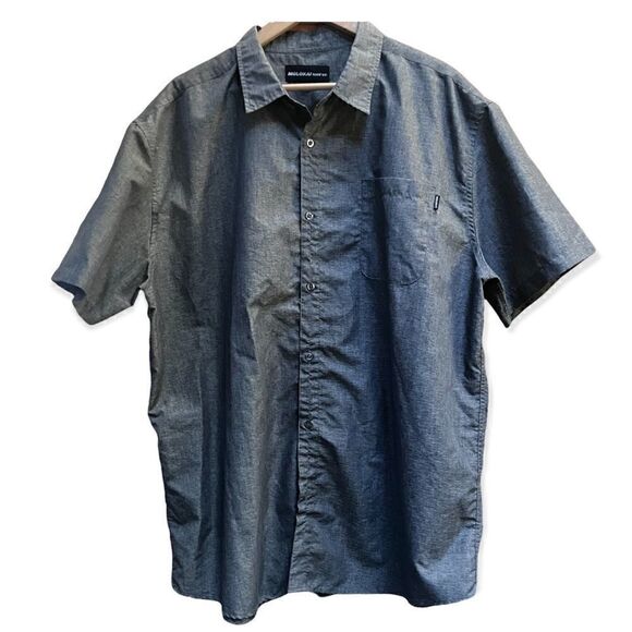 MOLOKAI SHORT SLEEVE BUTTON DOWN SHIRT HEATHER GRAY XXL - Picture 7 of 7